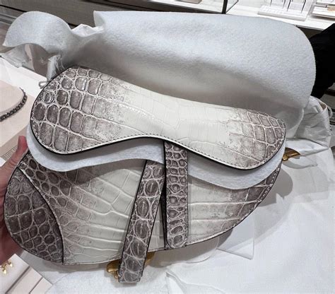 himalayan crocodile dior|Dior mini saddle bag.